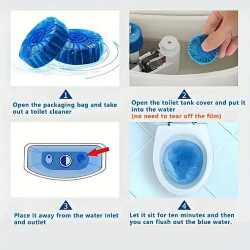 Imported Toilet Bowl Cleaner Tablets (Pack Of 10) (HIGHLY RECOMMENDED💯)(50% OFF ON SALE🤩🤩)